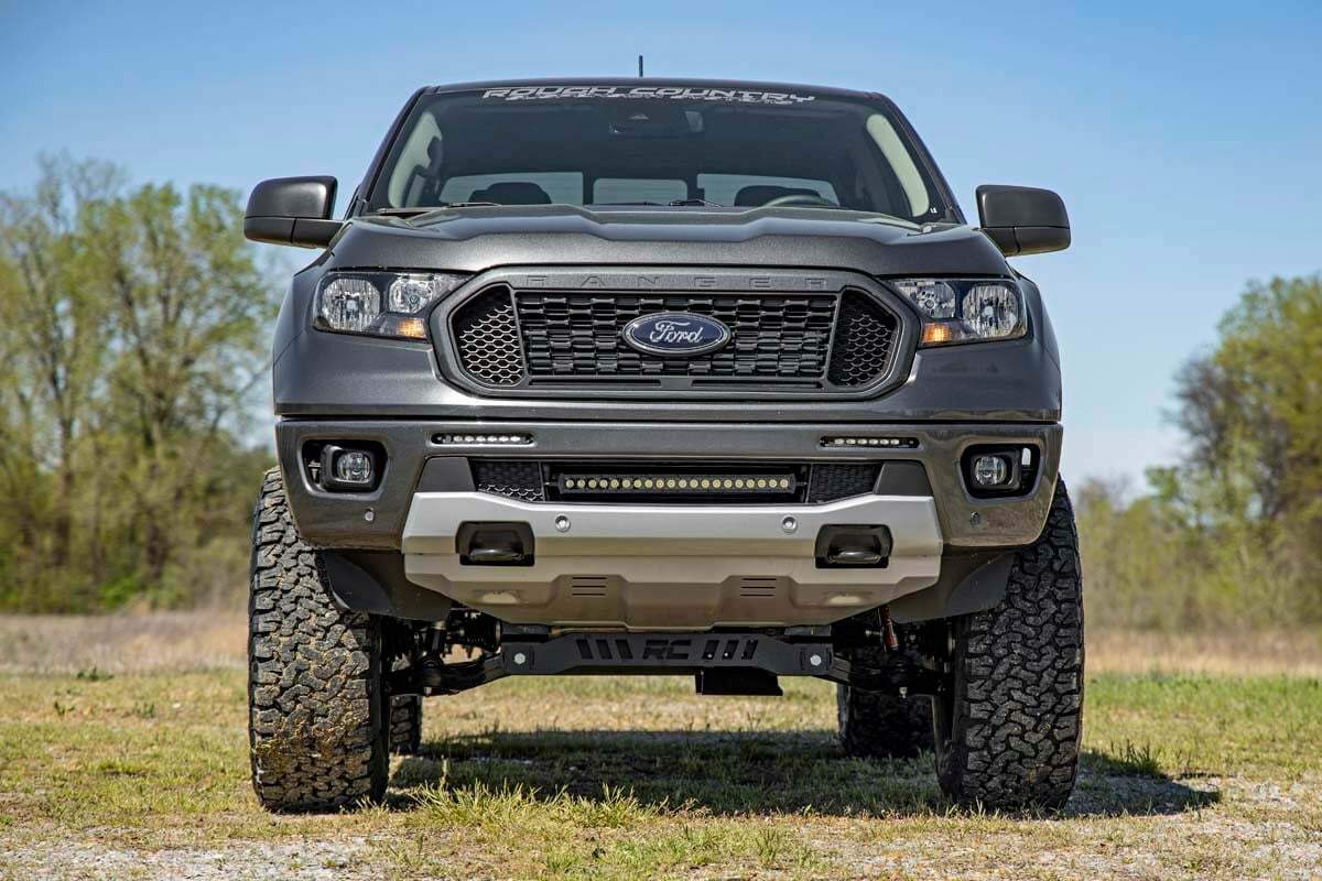 Rough Country - LED Light Kit - Bumper Mount - 6" Black Slimline Pair - Ford Ranger (19-23) - 70829