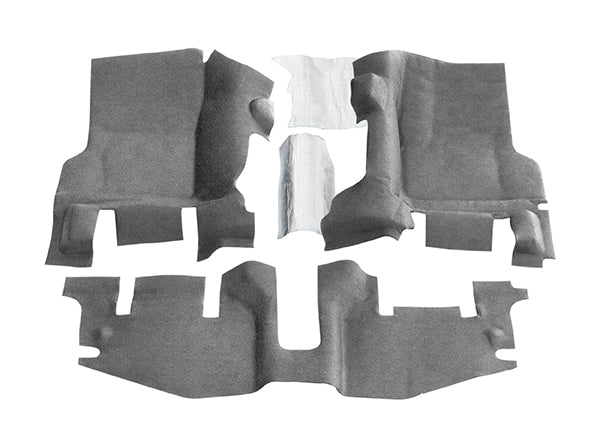 BedRug - JEEP BEDTRED 97-06 JEEP WRANGLER TJ/LJ FRONT 3PC FLOOR KIT (WITH CENTER CONSOLE)-INCLUDES HEAT SHIELDS - BTTJ97F