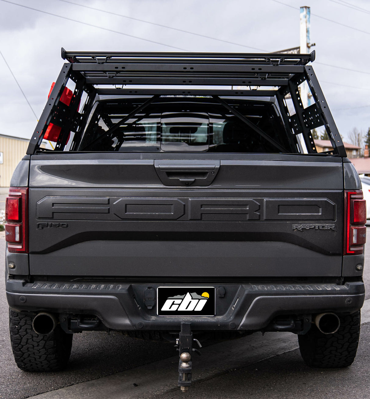 CBI - Ford (Raptor/F150) Cab Height Bed Rack (5’6” bed length) 2010-2022 / Powder Coated Black - 500-000-017-002
