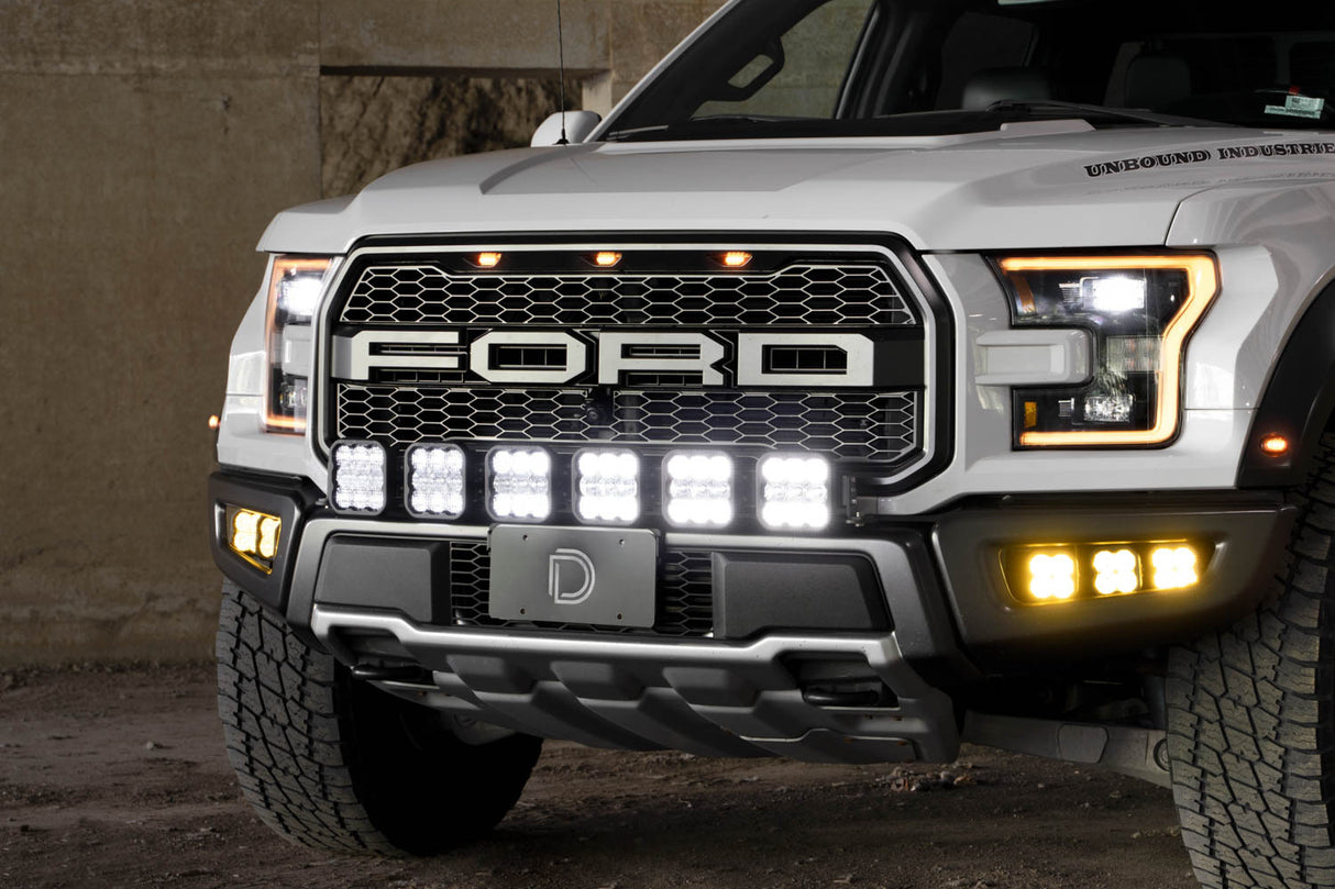 Diode Dynamics - SS5 Grille CrossLink Lightbar Kit for 2017-2020 Ford Raptor, Sport Yellow Combo - DD7336
