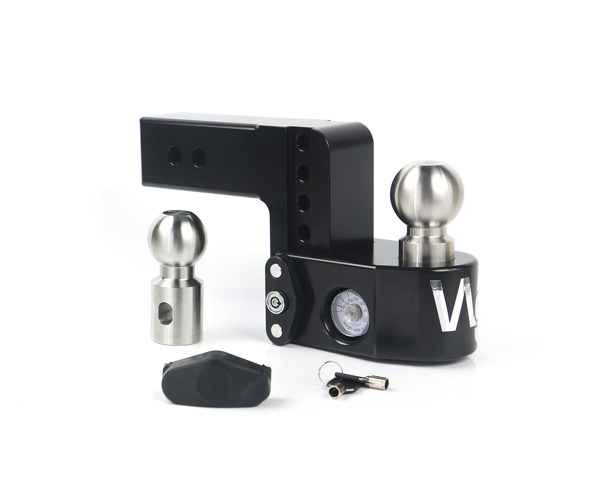 Weigh Safe Cerakoted 4" Drop Hitch with 2.5" Shank - WS4-2.5-CER-BLA