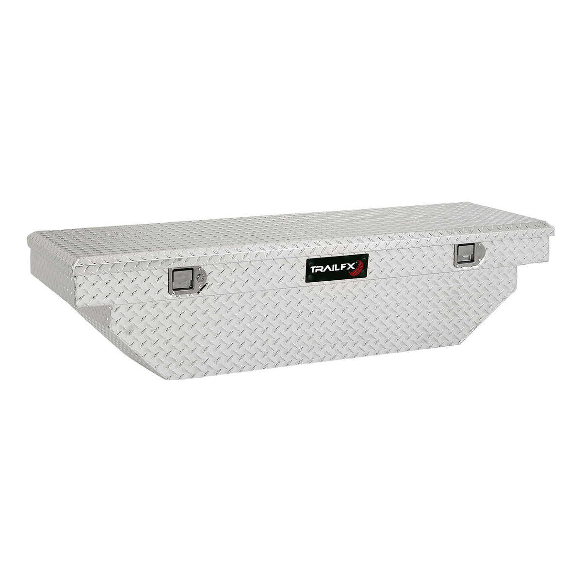 TrailFx - 63 Inch Aluminum Single Lid Angled Crossover Toolbox- Brite (110631)