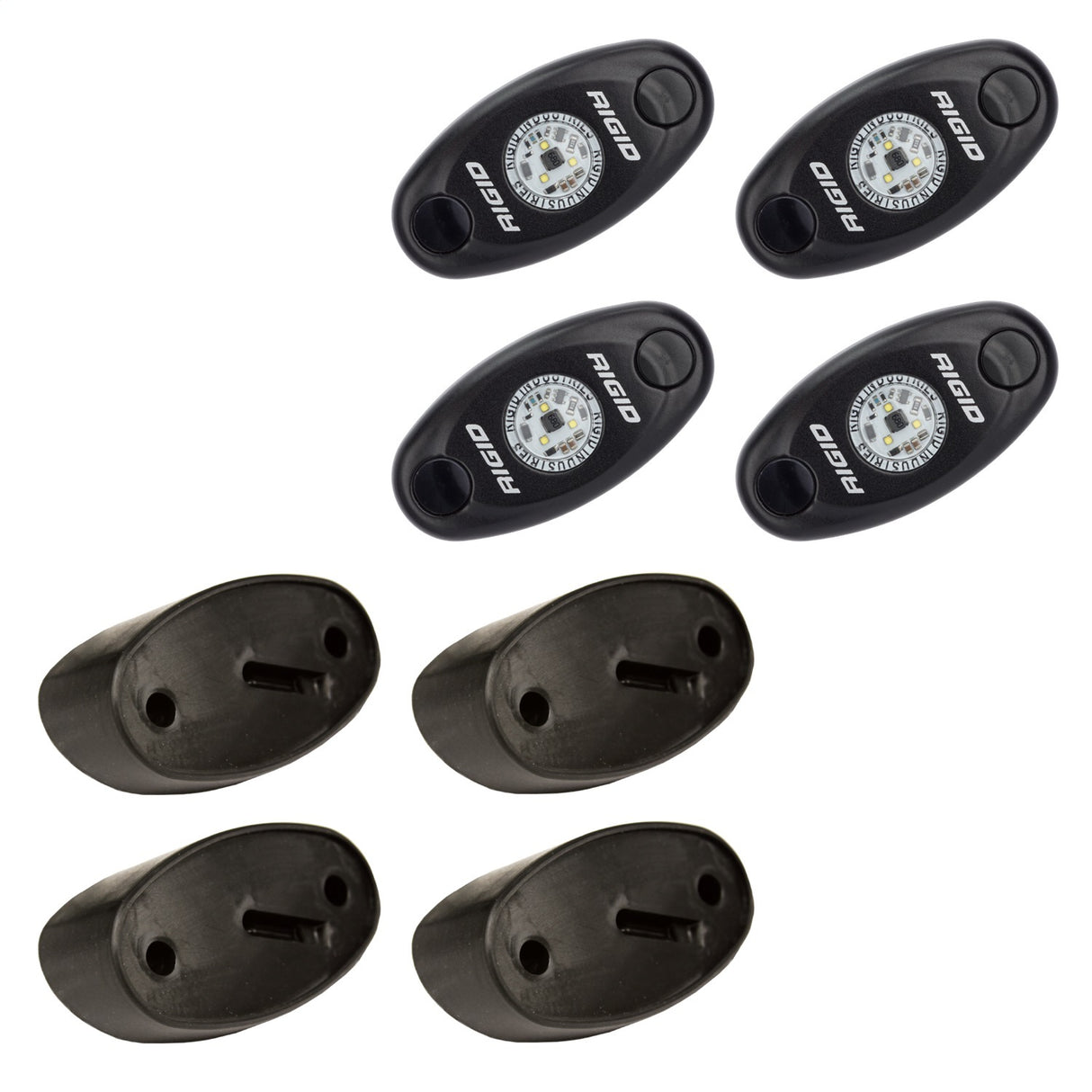 RIGID A-Series LED Universal Rock Light Kit, High Power Amber, Set Of 4