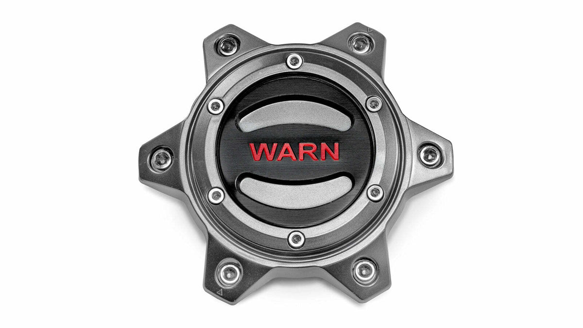Warn - OPTIONAL WHEEL CENTER CAP - GRAY/RED 6 LUG - 104484