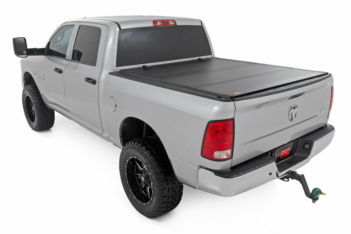 Rough Country - Hard Tri-Fold Flip Up Bed Cover - 6'4" Bed - Ram 1500 (10-18) 2500 (10-23) - 49318650