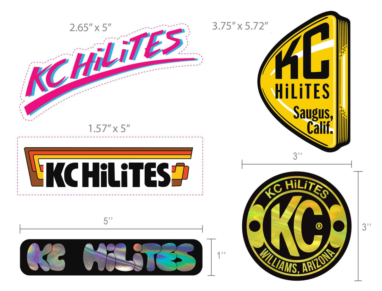 KC HiLiTES 9948 KC Throwback Logos Sticker Pack