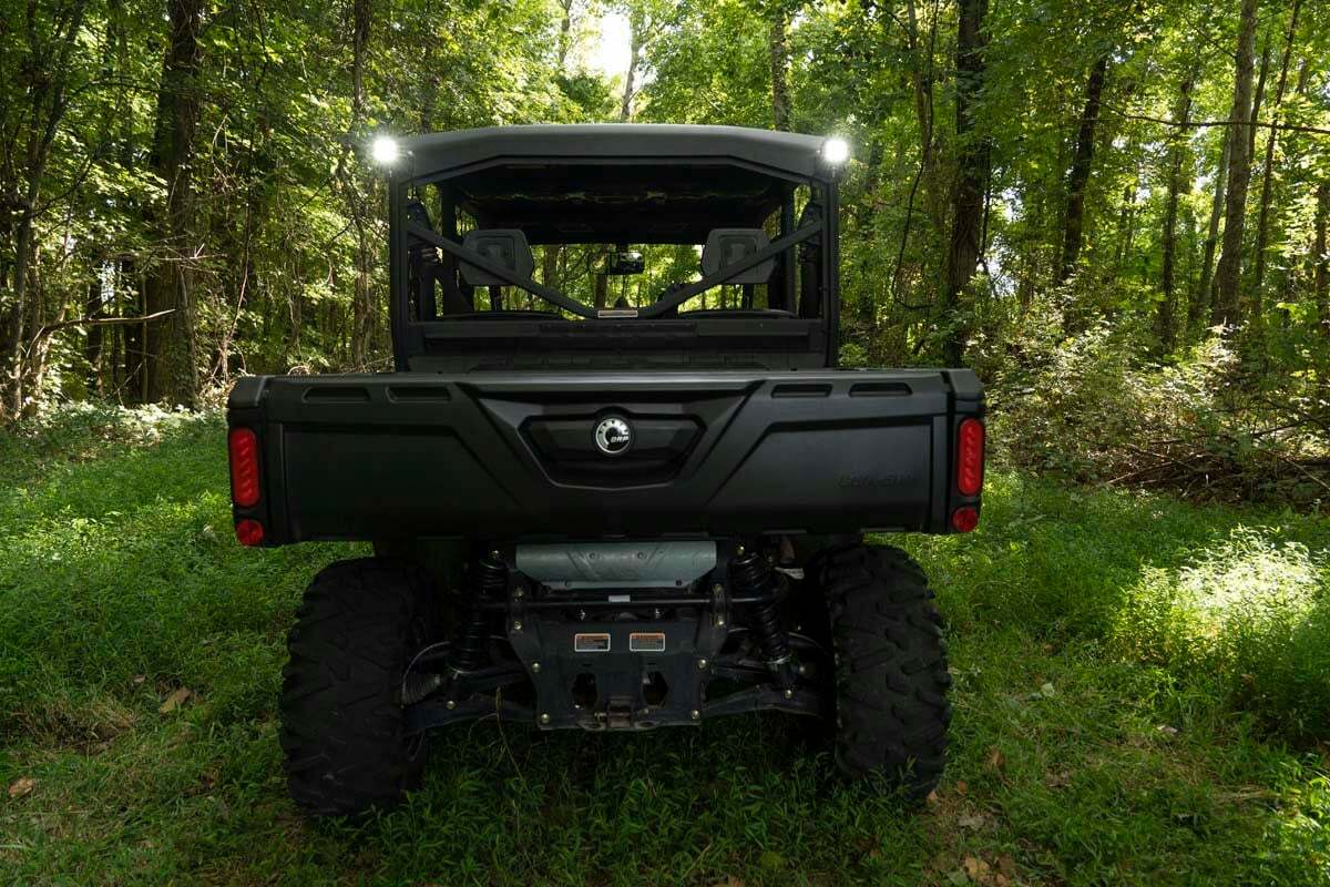 Rough Country - LED Light - Cab Mount - 2" Black Pair - Flood - Can-Am Defender HD 5 HD 8 HD 9 HD 10 - 71011