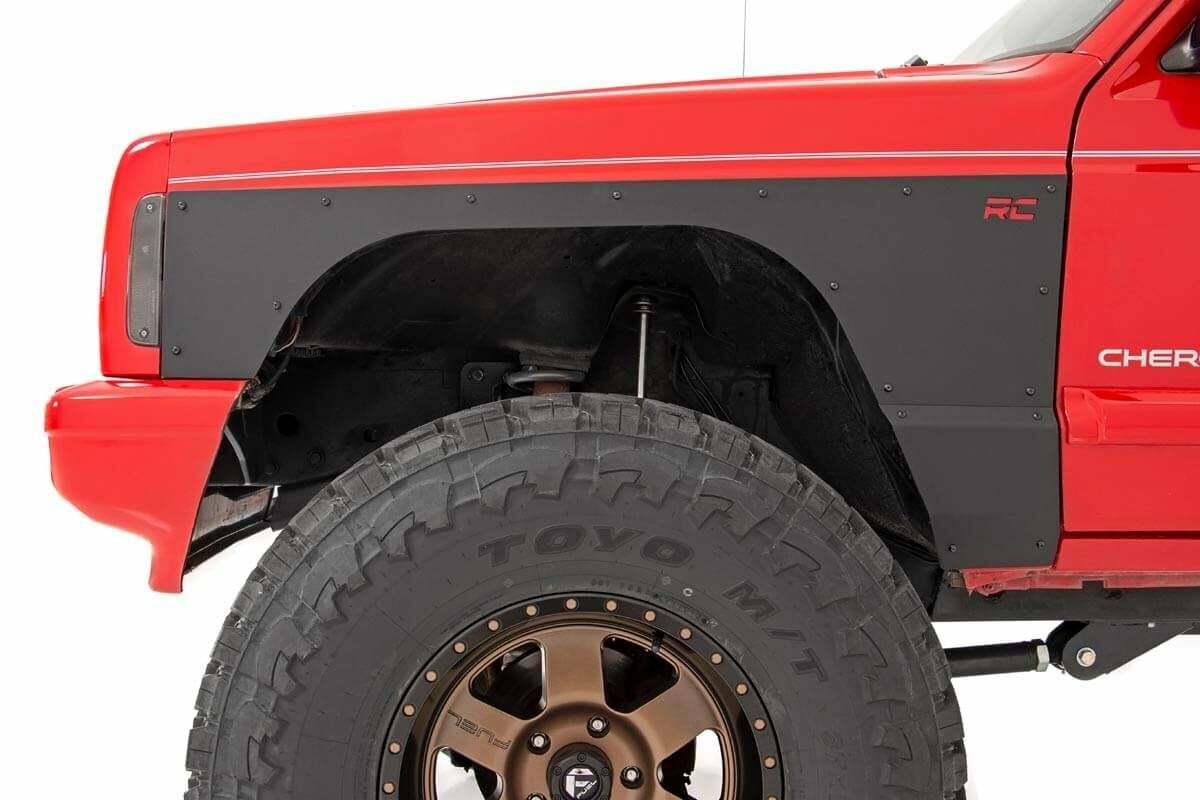 Rough Country - Fender & Quarter Panel Armor - Front - Combo - Jeep Cherokee XJ (84-96) - 10577