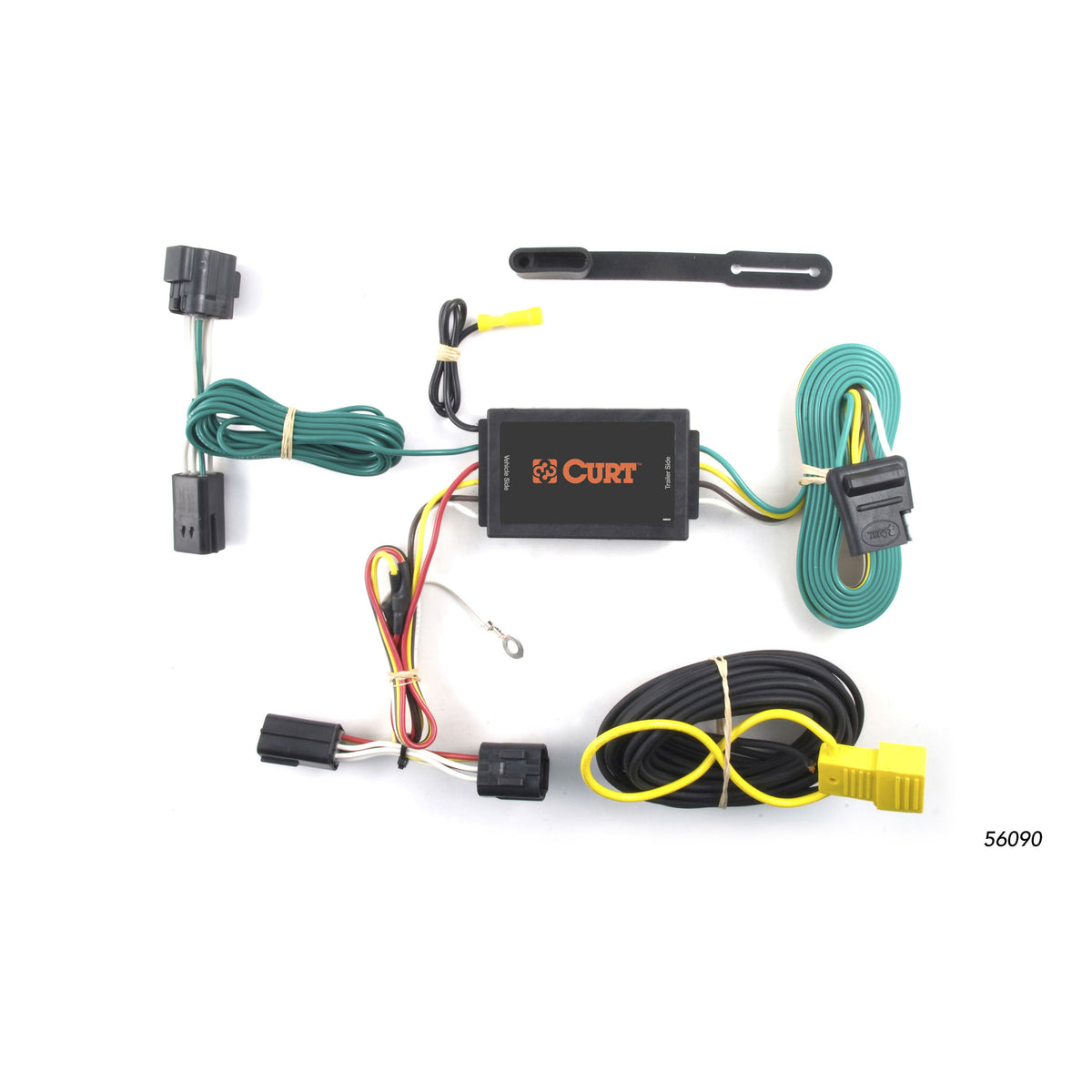 Curt - Custom Wiring Harness, 4-Way Flat Output, Select Ford Transit Connect - 56090