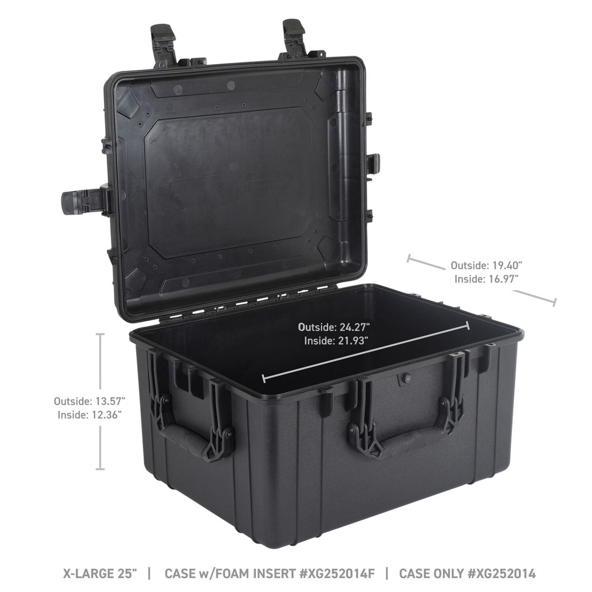Go Rhino XG252014 - Xventure Gear Hard Case - X-Large Box 25" - Textured Black