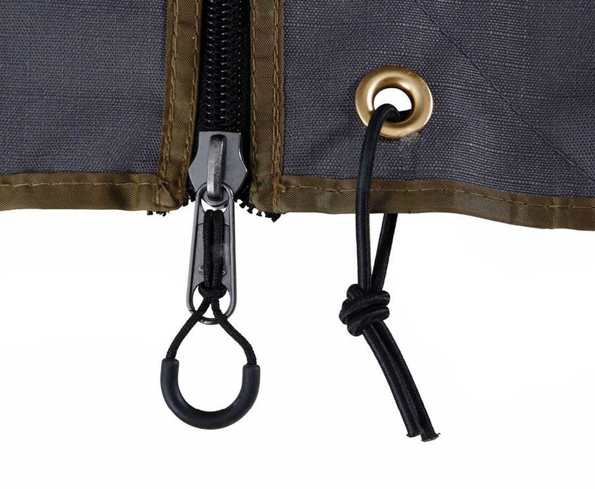 Overland Vehicle Systems - HD Nomadic 180 - LTE Awning Wall, Universal, Grey Body, Green Trim W/Storage Bag - 18159919