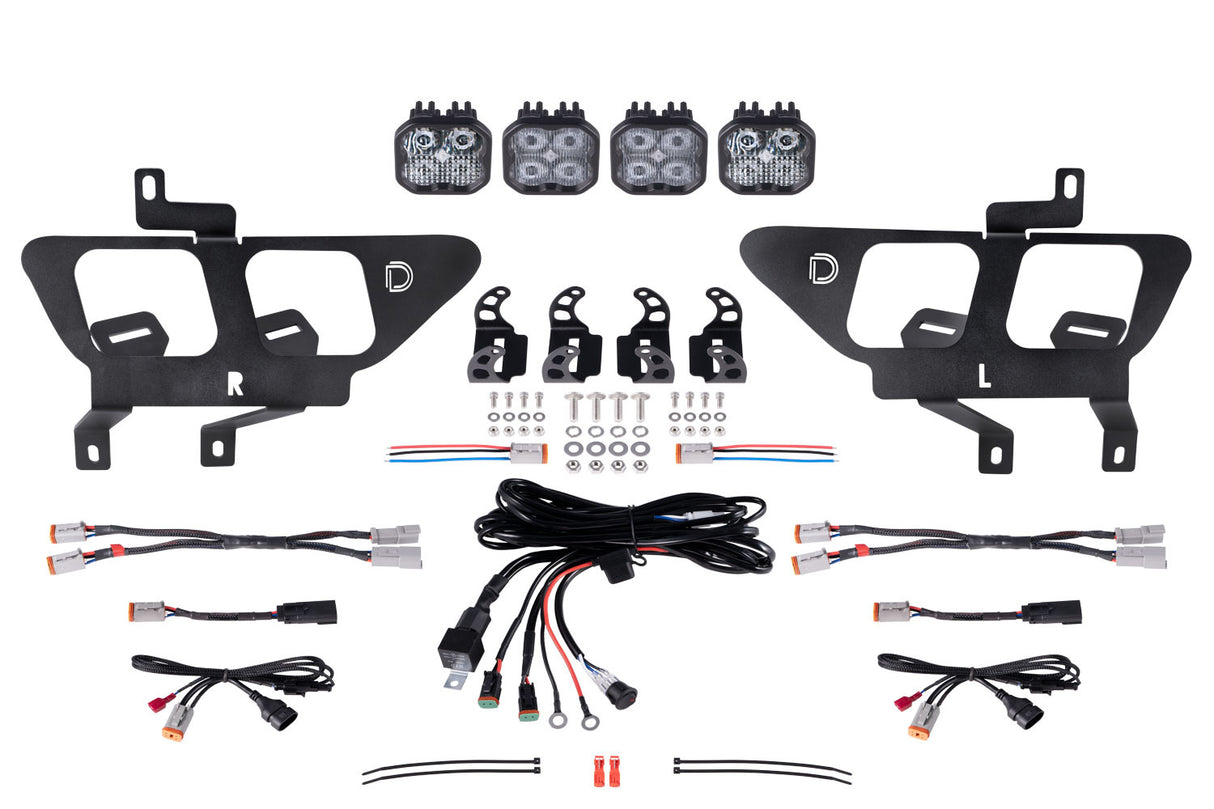 Diode Dynamics - SS3 LED Fog Pocket Kit for 2021-2022 Ford F-150, White Sport - DD7310