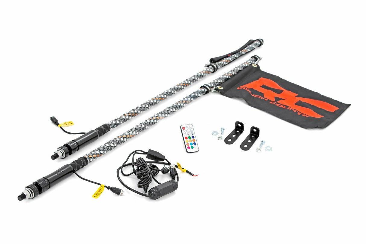 Rough Country - LED Whip Light Kit - Bed Mount - Polaris RZR 170 - 93087