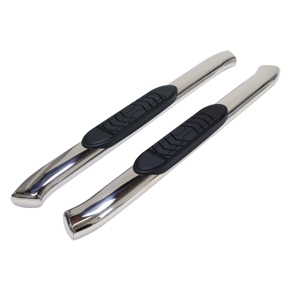 TrailFx - 5" Oval Bent Step Bar For Ford F150-350 Standard-Stainless (A7072S)