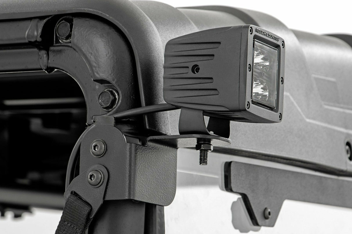 Rough Country - LED Light - Rear Mount - 2" Black Pair - Flood - Polaris Ranger 1000 Ranger XP 1000 - 93083