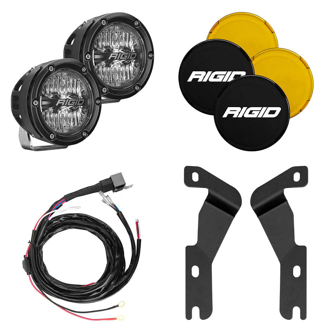 RIGID 2016-2020 Toyota Tacoma A-Pillar Light Kit, Includes 4In 360-Series Drive