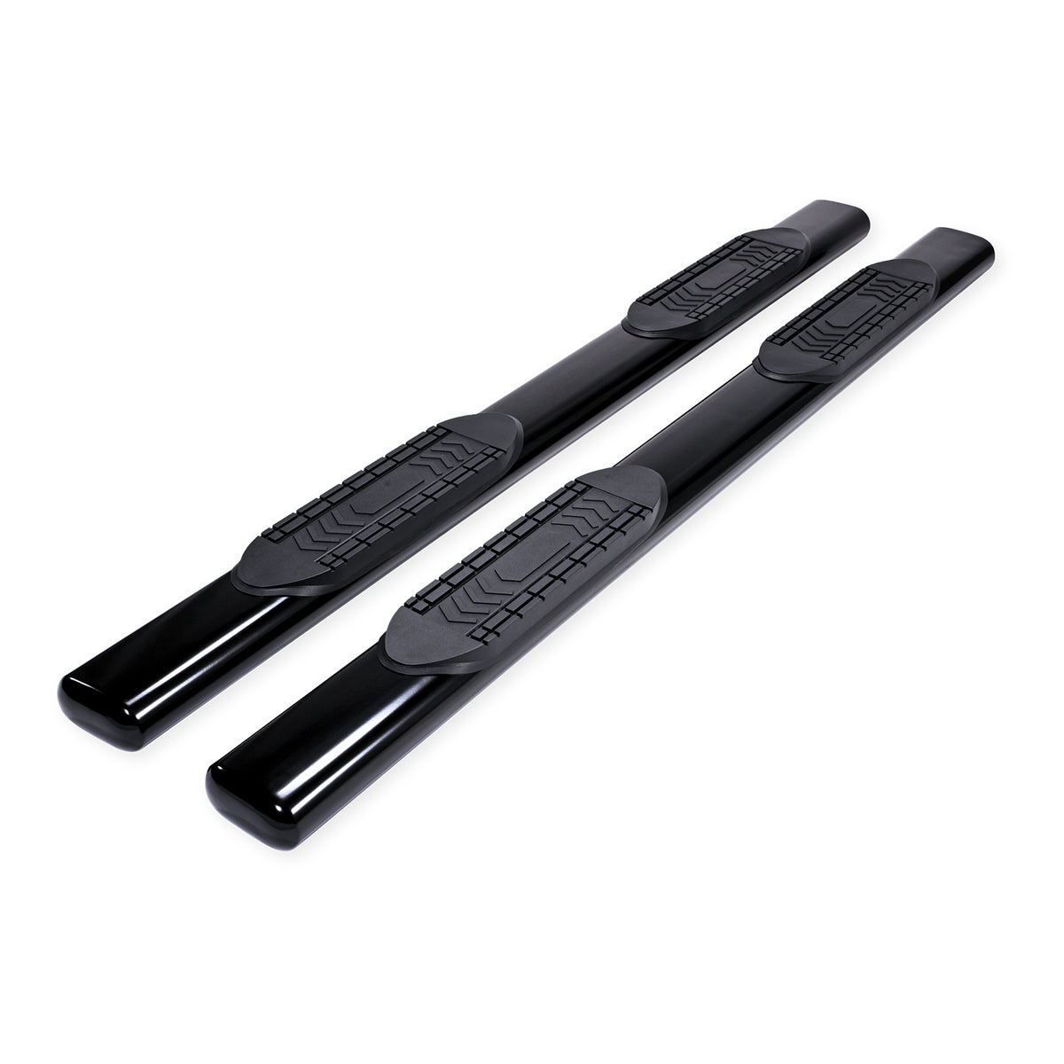 TrailFx - 6" Oval Straight Step Bar For GM Silverado/Sierra Crew- Black (A8255B)