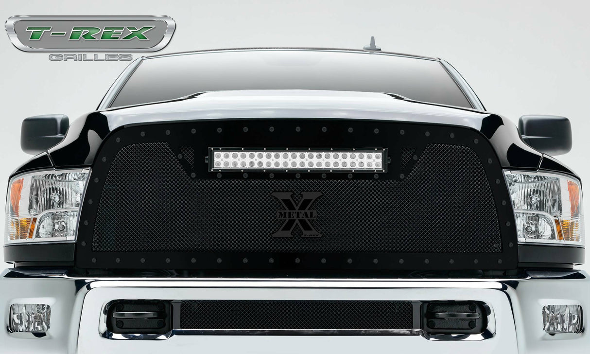 T-Rex Grilles - 1 Pc Small Mesh Mild Steel Stealth Torch Grille Replacement - Includes Universal Wiring Harness - 6314521-BR