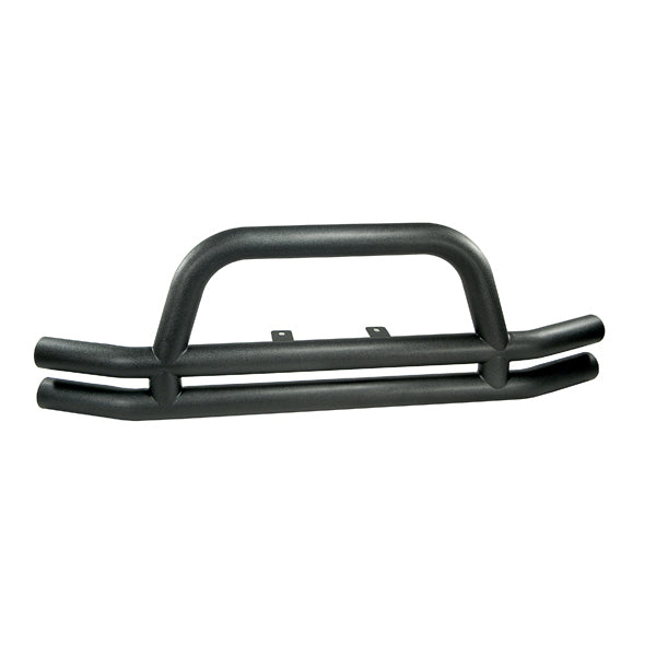 Rugged Ridge - Double Tube Front Bumper, 3 Inch, Black; 76-06 Jeep CJ/Wrangler YJ/TJ - 11561.01