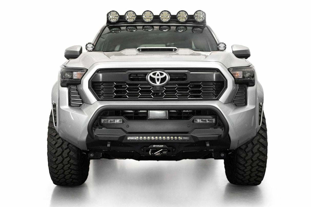 Addictive Desert Designs - 2024+ Toyota Tacoma Stealth Center Mount Winch Front Bumper With Top Hoop - F6703512601NA