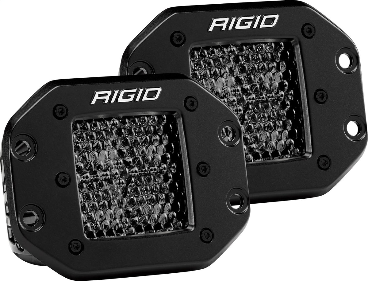 RIGID - D-Series PRO Spot Diffused Midnight Flush Mounts Pair - 212513BLK
