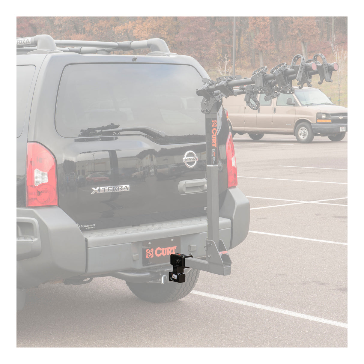 Curt - Raised Receiver Adapter (2" Shank, Not for Towing Use, 4-1/4" Rise) - 45794