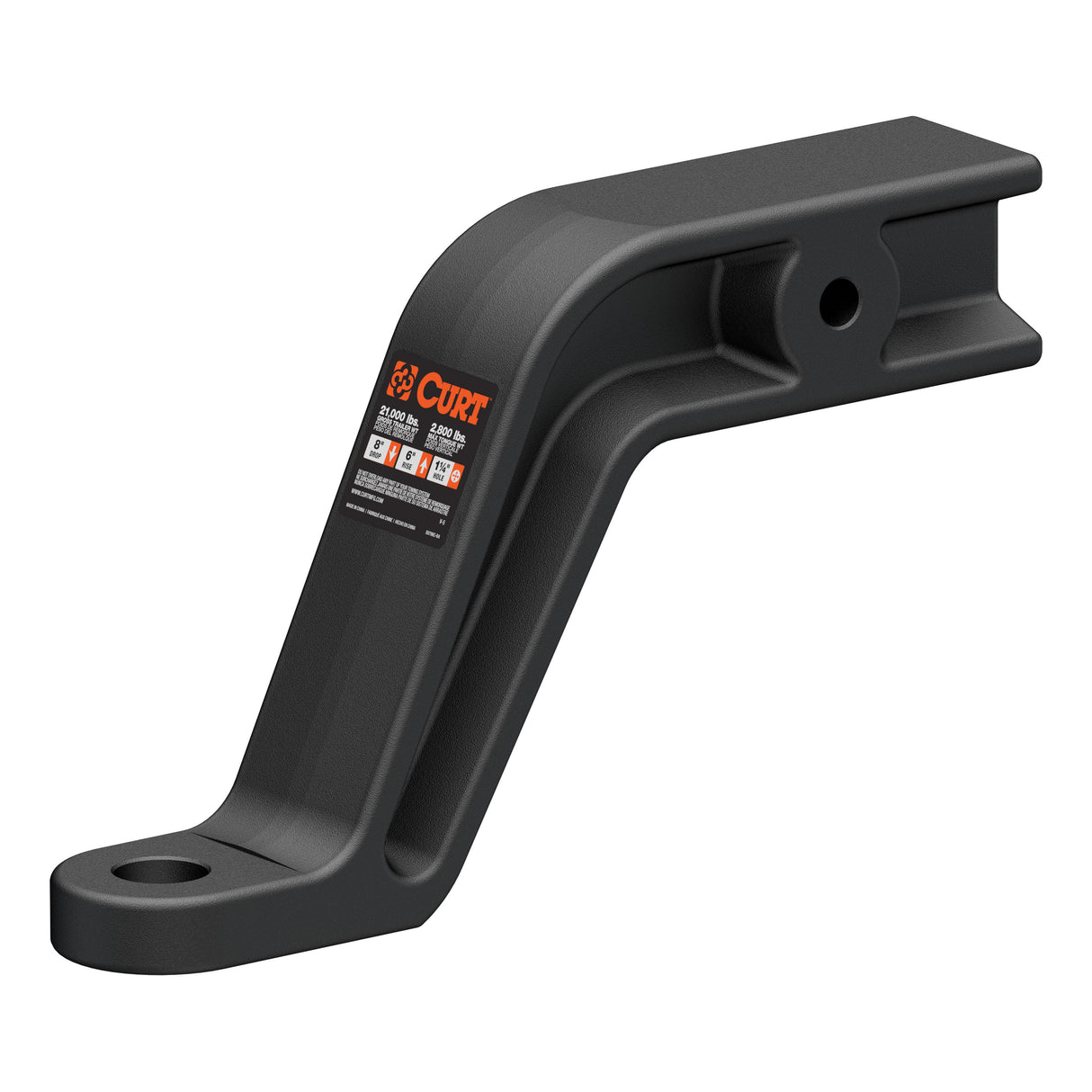 Curt - Industrial Duty Forged Ball Mount (3" Shank, 21,000 lbs., 8" Drop, 10-1/2" Long) - 45432