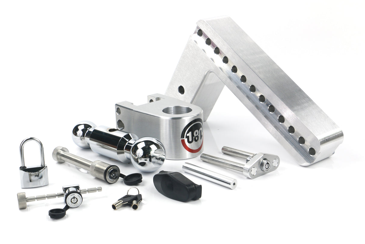 180 Hitch Chrome Ball 10" Drop Hitch with 3" Shank- Keyed Alike WS05, WS11, WS12 Included - CTB10-3-SET