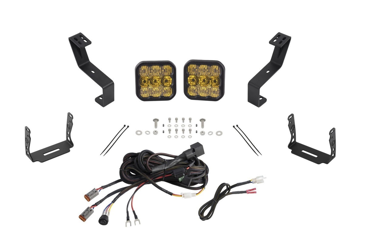 Diode Dynamics - SS5 Bumper LED Pod Light Kit for 2019+ Ram, Sport Yellow Combo - DD7614