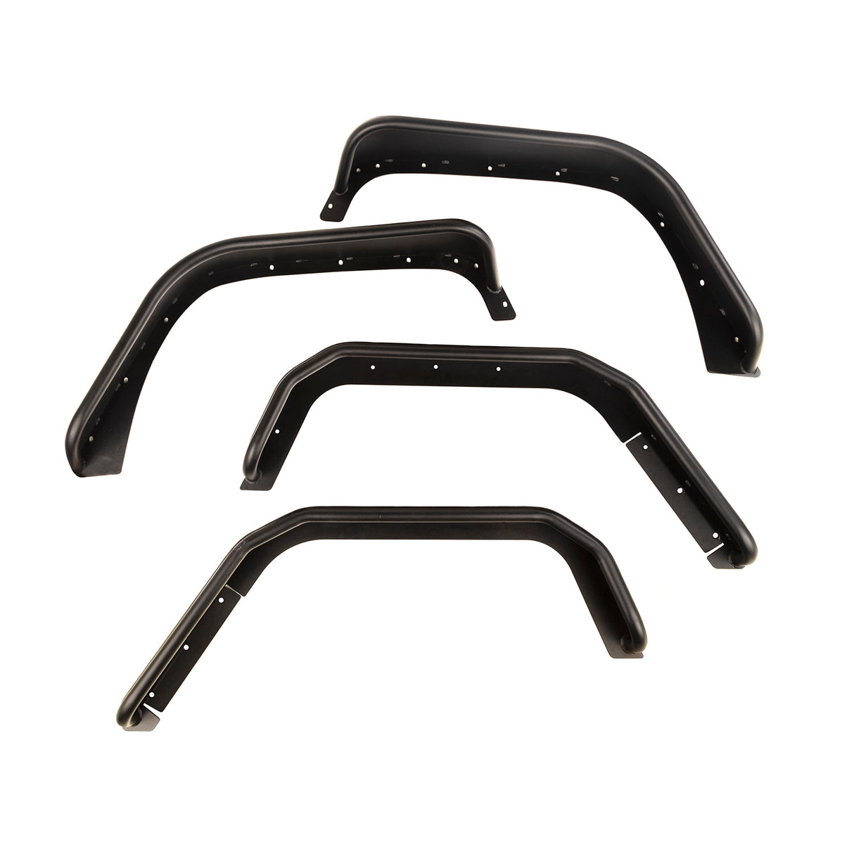 Rugged Ridge - Rugged Ridge 11615.48 Steel Tube Fender Flares; F/R Set; 07-18 Wrangler JK - 11615.48