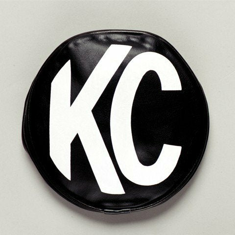 KC Hilites - 6" Vinyl Cover - KC #5100 (Black with White KC Logo) - 5100