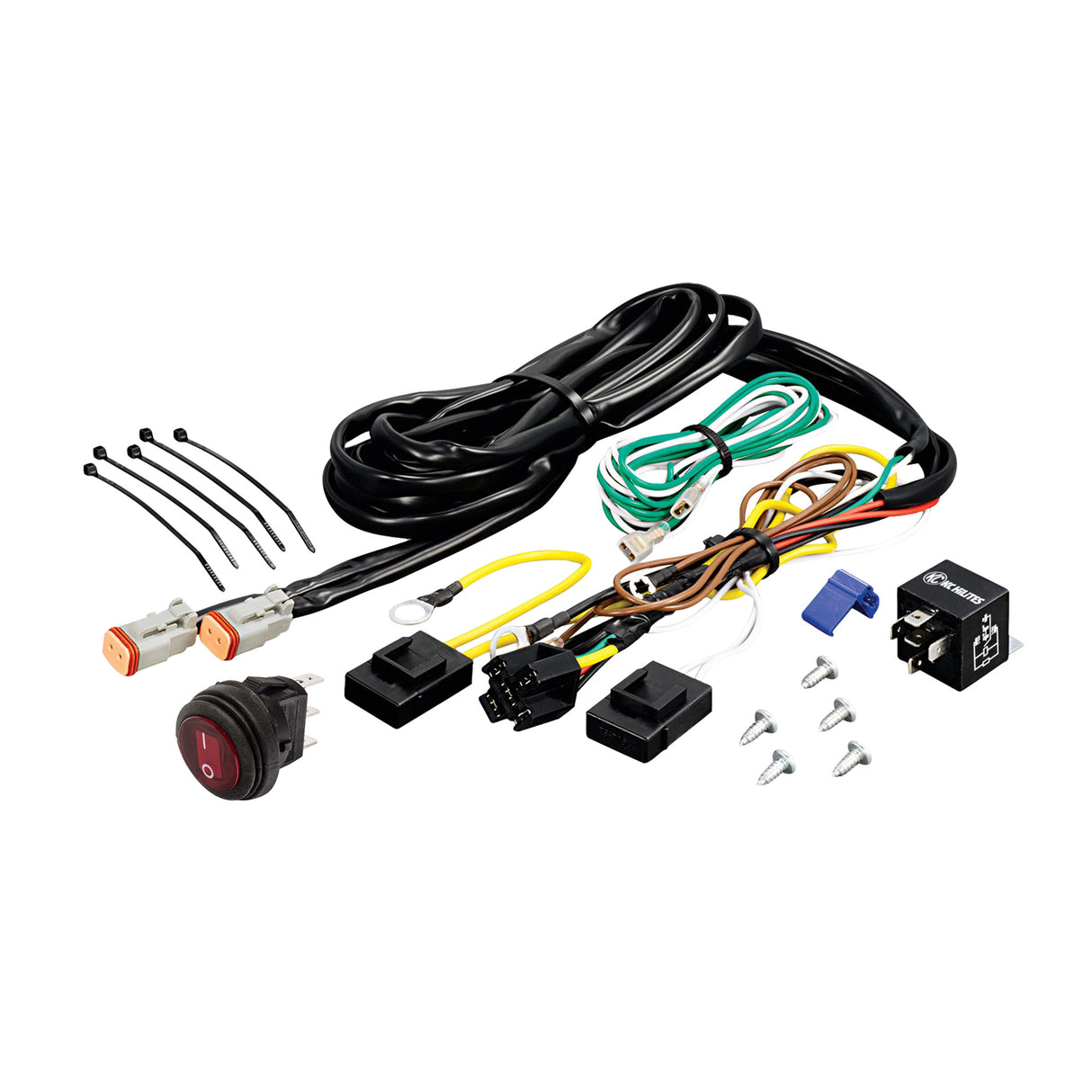 KC Hilites - Wiring Harness with 40 Amp Relay and LED Rocker Switch - KC #6315 - 6315
