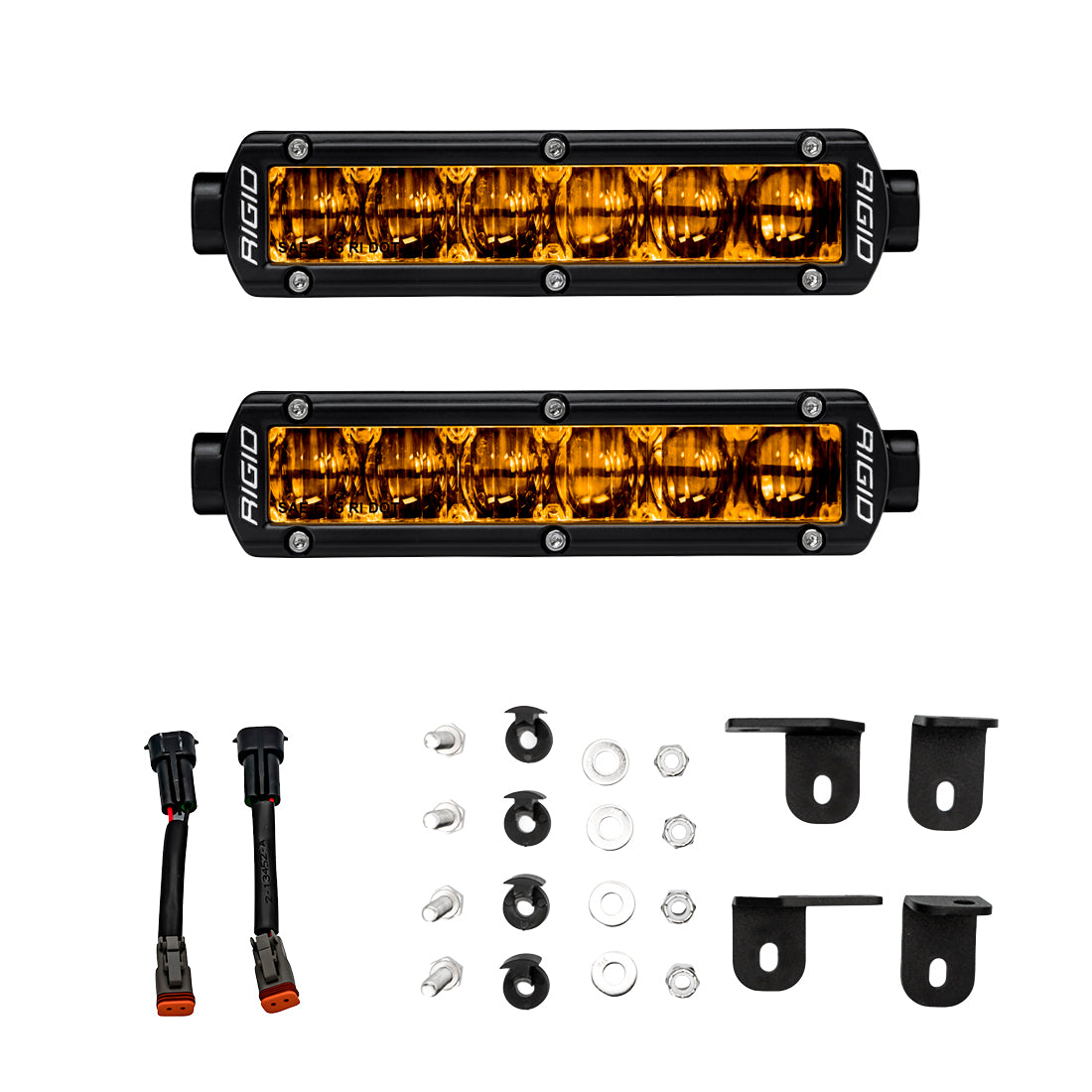RIGID Industries - 37201 2022+ Toyota Tundra 6 Inch SR-Series Selective Yellow Fog Light Kit