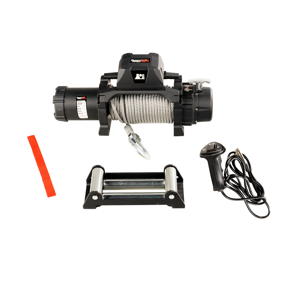 Rugged Ridge - Rugged Ridge 15100.07 Trekker Winch, 10,000 LBS, Cable, IP68 Waterproof, Wired Remote - 15100.07
