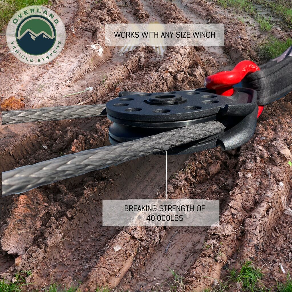 Overland Vehicle Systems - Snatch Block Pulley - Standard Universal - 19139805