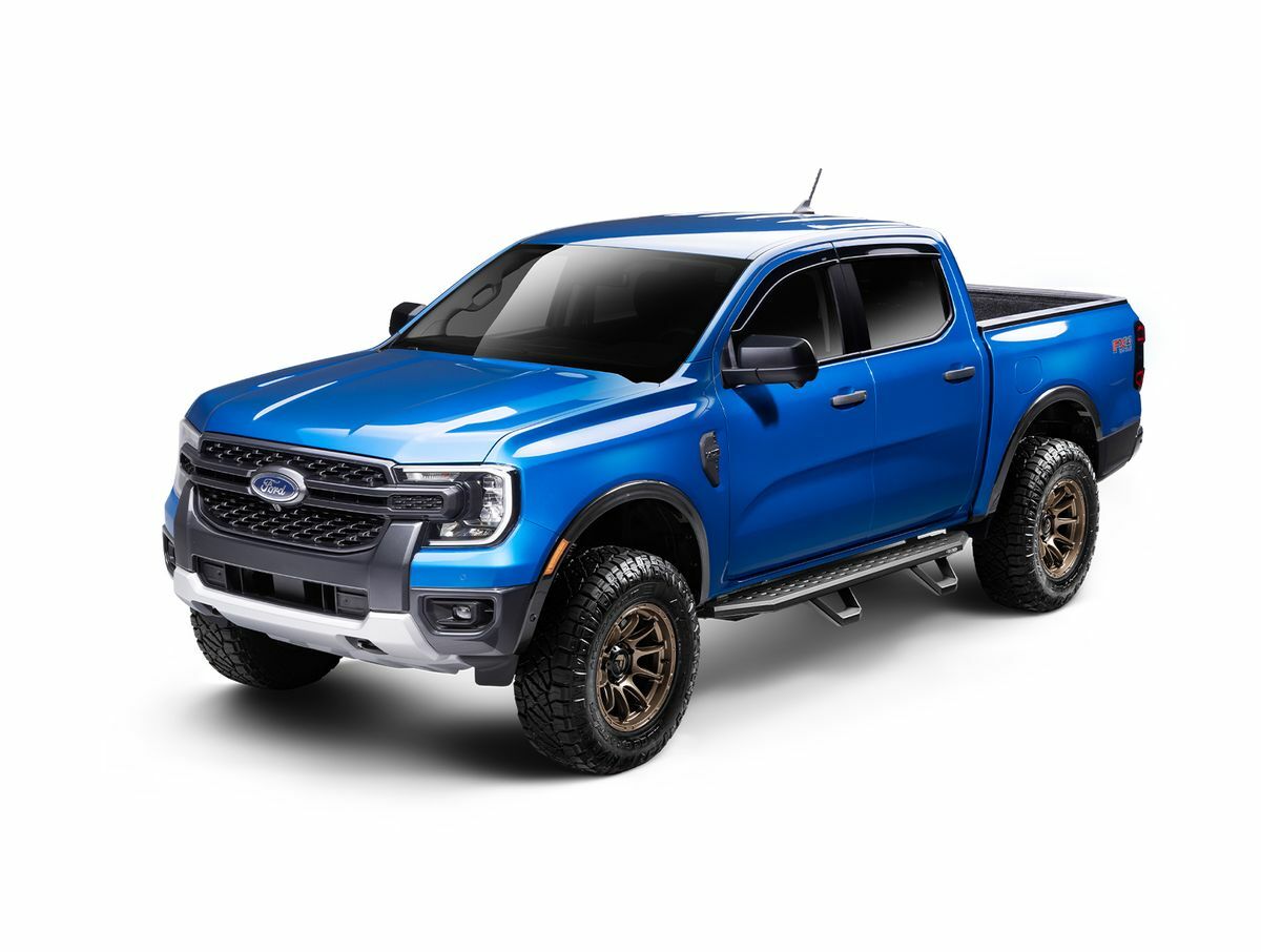 Go Rhino - 6903688020T - RB20 Running Boards With Mounting Brackets & 2 Pairs of Drop Steps Kit - Protective Bedliner Coating