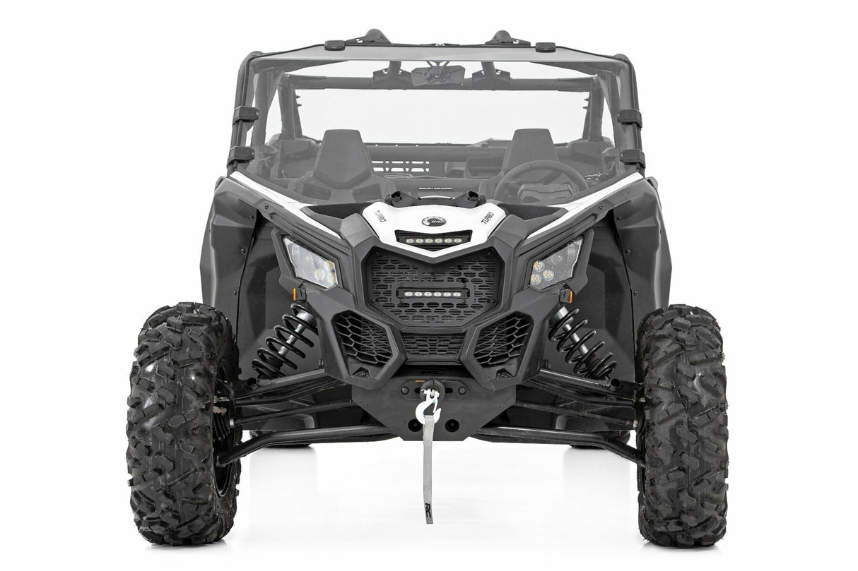Rough Country - LED Light - Cowl Mount - 6" Black Slimline - Can-Am Maverick X3 - 97020