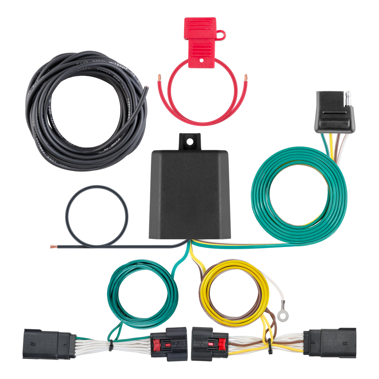 Curt - Custom Wiring Harness, 4-Way Flat Output, Select Jeep Wrangler JL, Gladiator - 56407