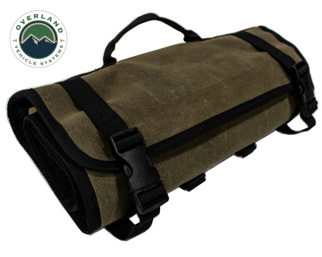 Overland Vehicle Systems - Rolled Bag First Aid - Waxed Canvas First Aid Bag for Car - 21109941