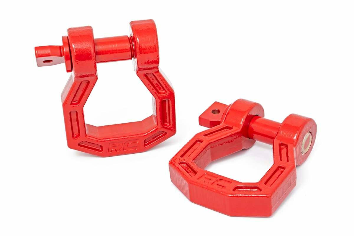 Rough Country D-Ring - Forged - Pair - Red - RS119