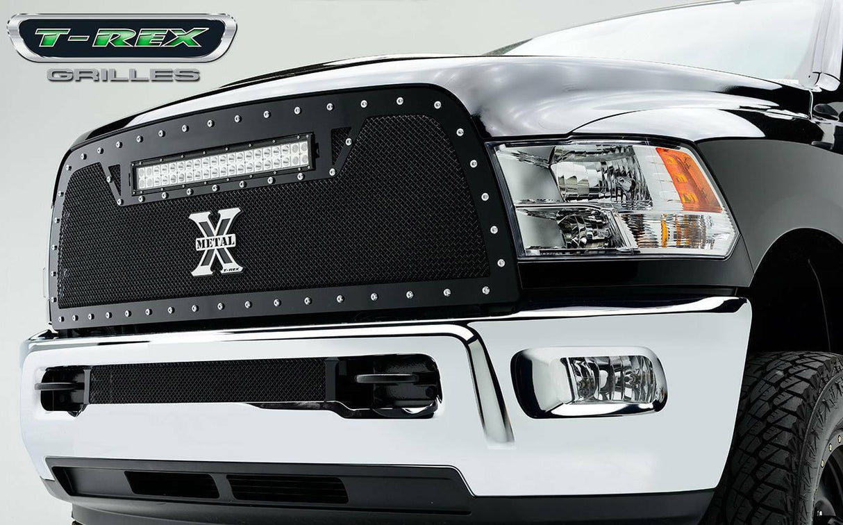 T-Rex Grilles - 1 Pc Small Mesh Mild Steel Torch Grille Replacement - Includes Universal Wiring Harness - 6314531