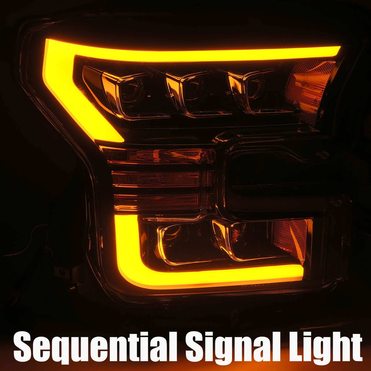 AlphaRex 880152 LED Projector Headlights Plank Style Design Matte Black