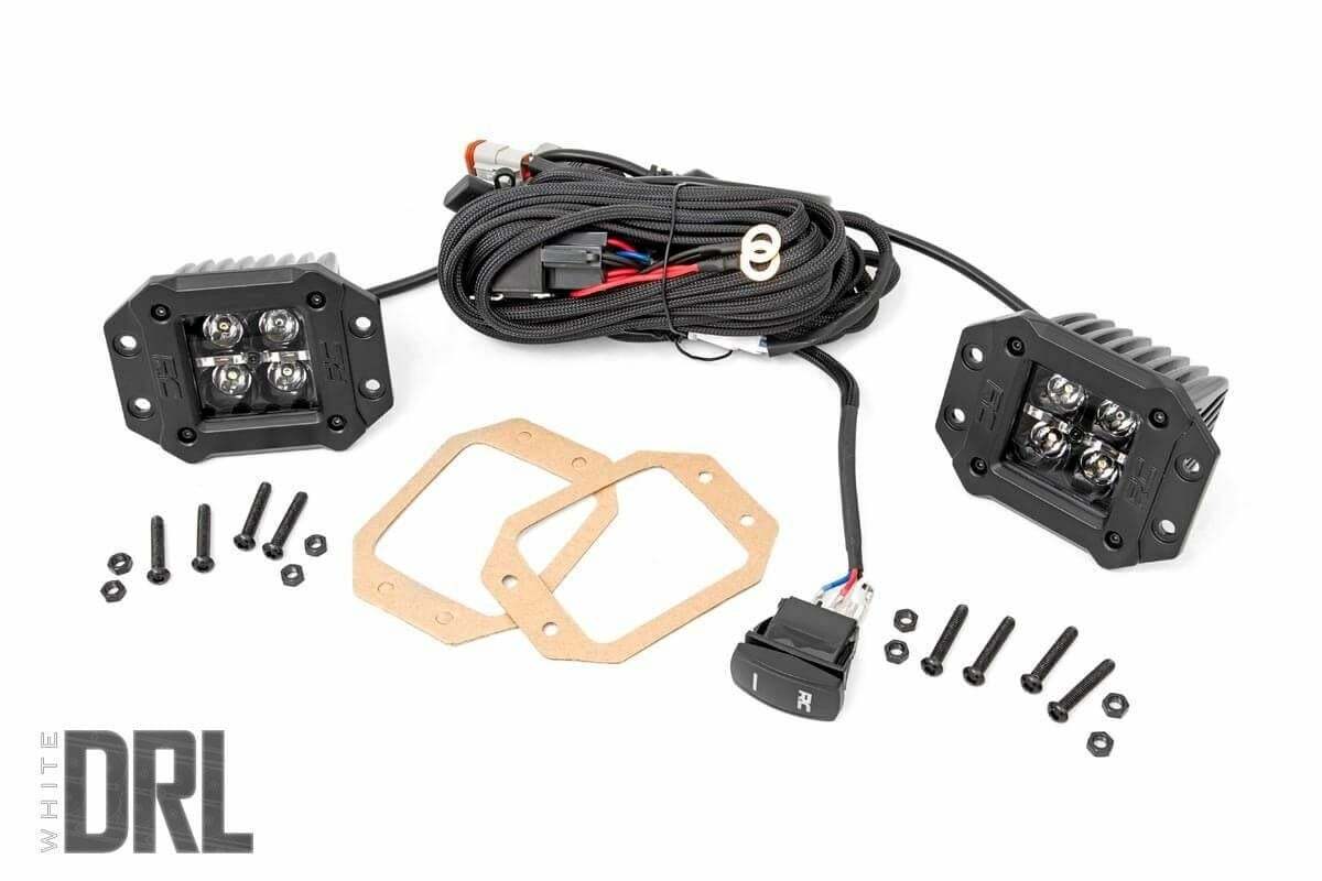 Rough Country 70803BLKDRL Black Series LED Light Pair - 70803BLKDRL