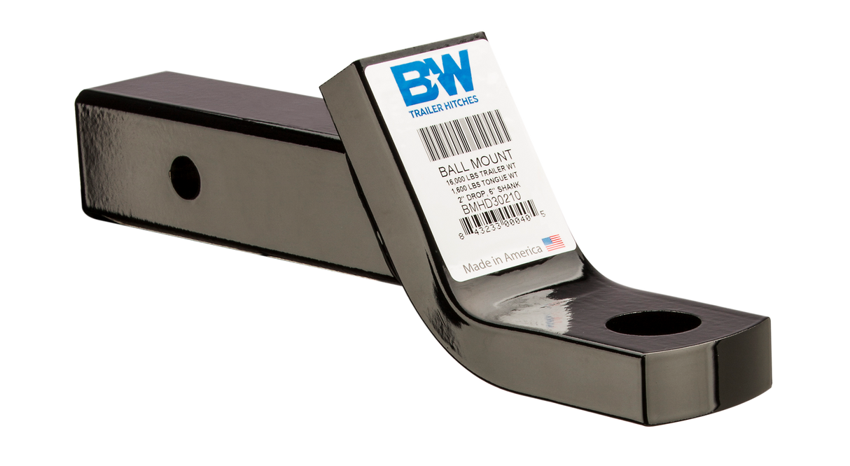 B&W Trailer Hitches - BMHD30210 2.5" Ball Mount 16K 2" Drop