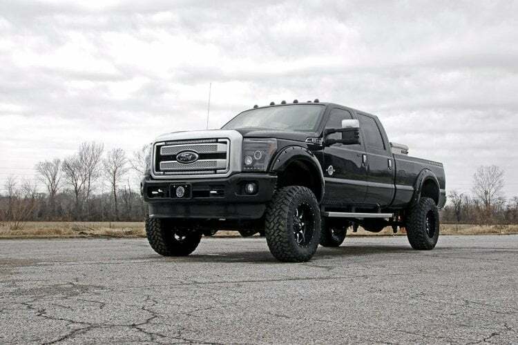 Rough Country - LED Light Kit - Grill Mount - 30" Black Single Row Pair - Ford F-250 F-350 Super Duty (11-16) - 70771