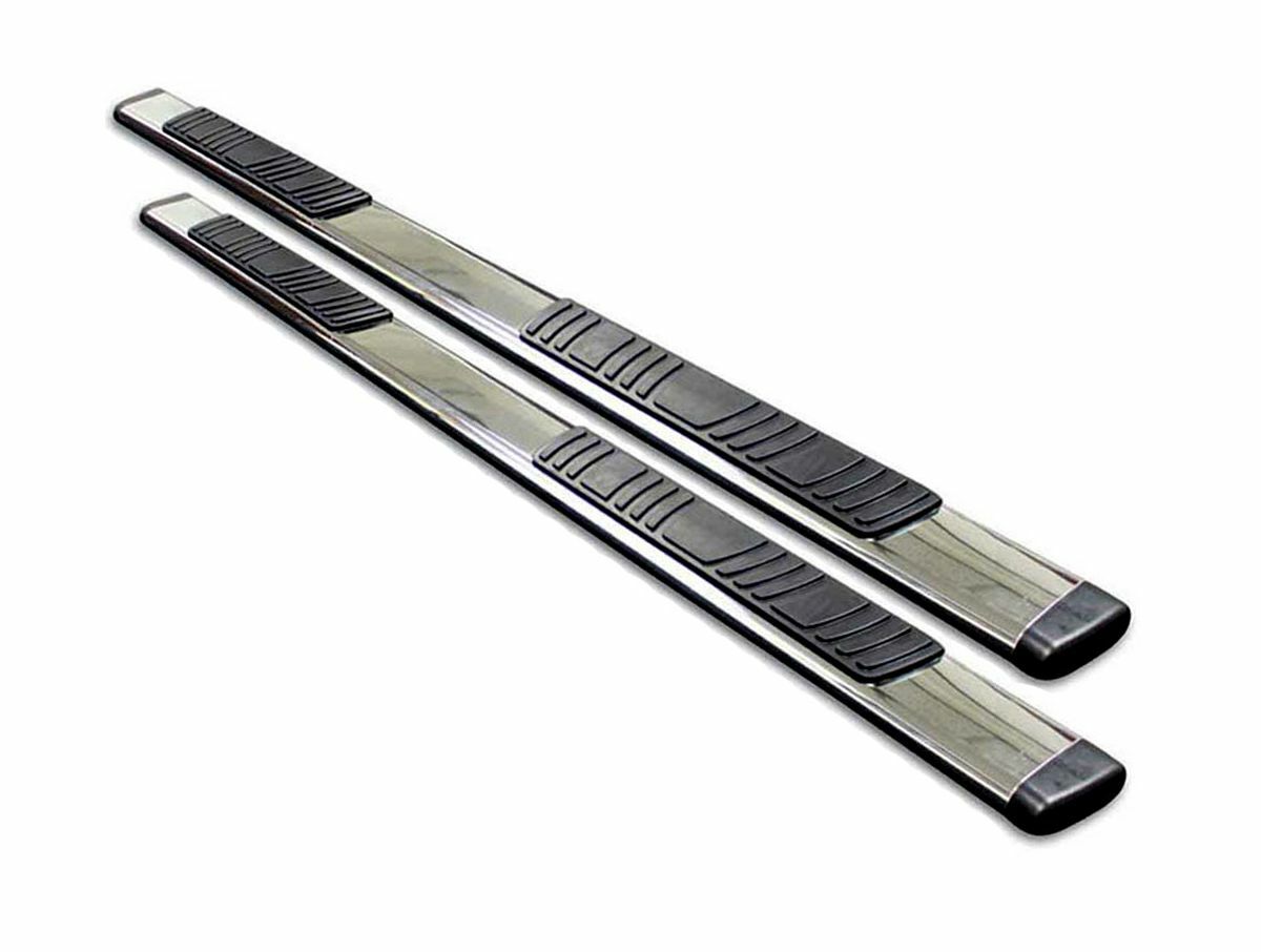 Go Rhino 685441587PS - 5" OE Xtreme Low Profile SideSteps With Mounting Bracket Kit - Polished Stainless Steel
