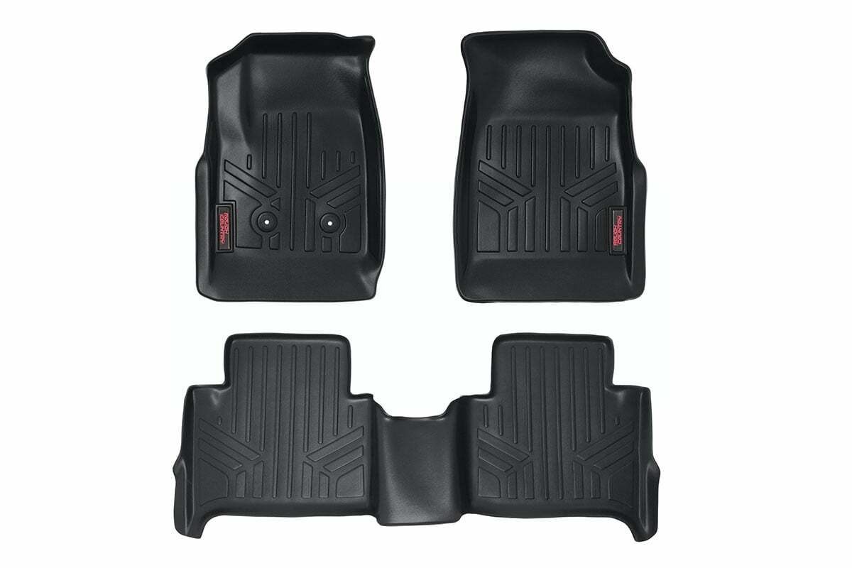 Rough Country Floor Mats - FR & RR - Crew - Chevy GMC Canyon Colorado (15-22) - M-21513