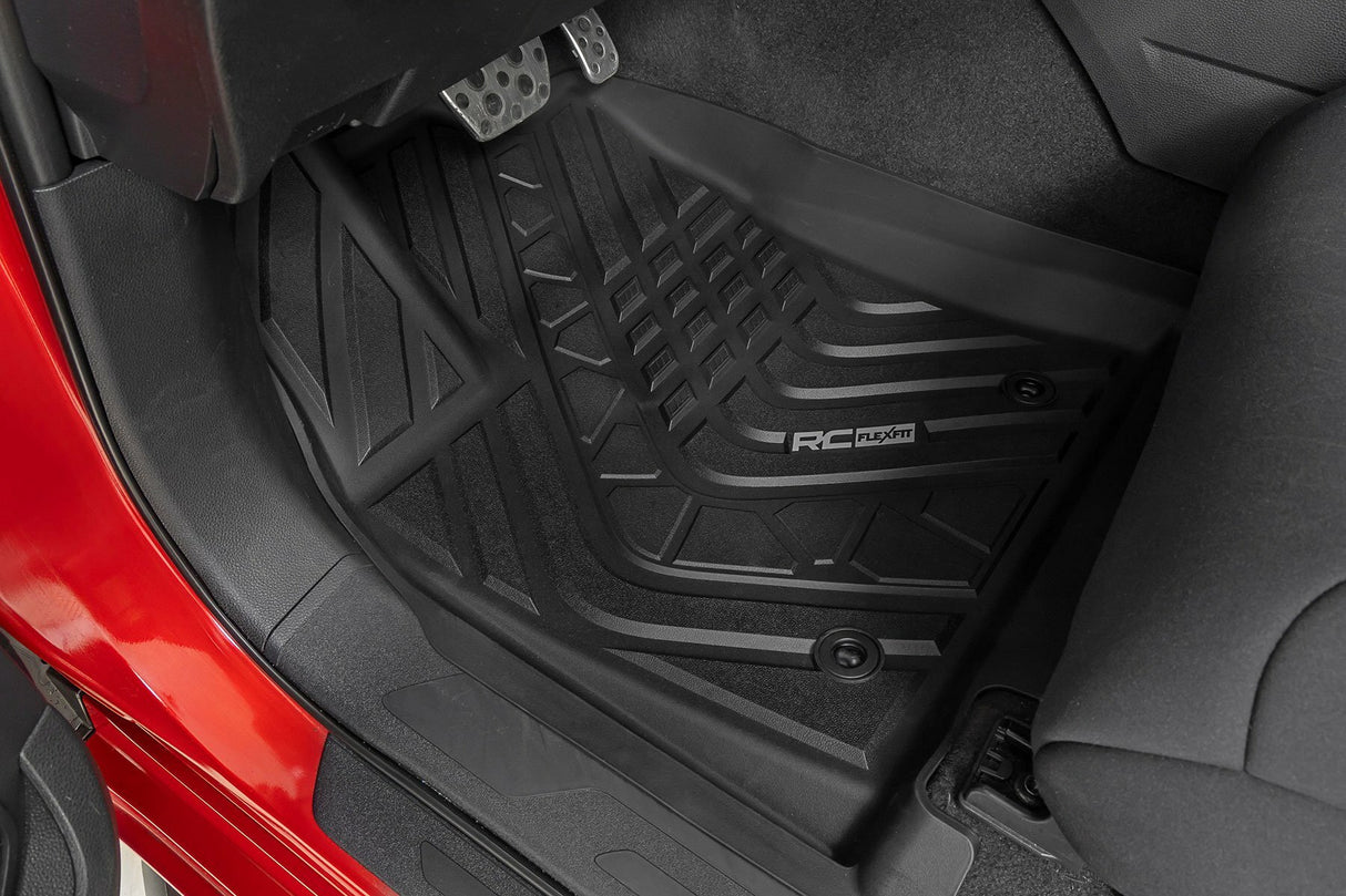 Rough Country - Flex-Fit Floor Mats - FR & RR - CrewMax - Toyota Tundra 2WD/4WD (2022-2025) - FF-71780