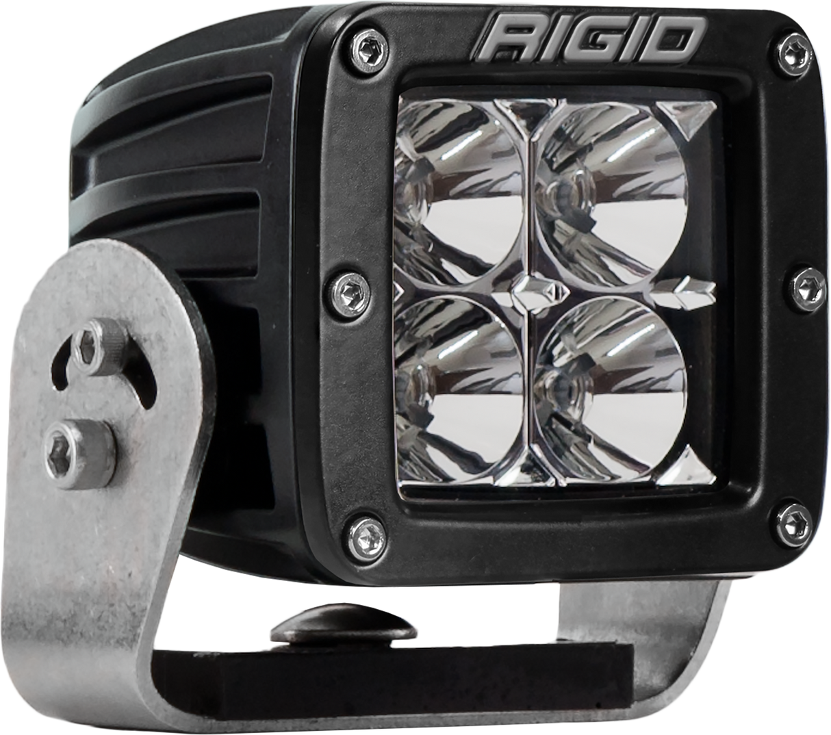 RIGID D-Series PRO LED Light, Flood Optic, Heavy Duty, Black Housing, Single