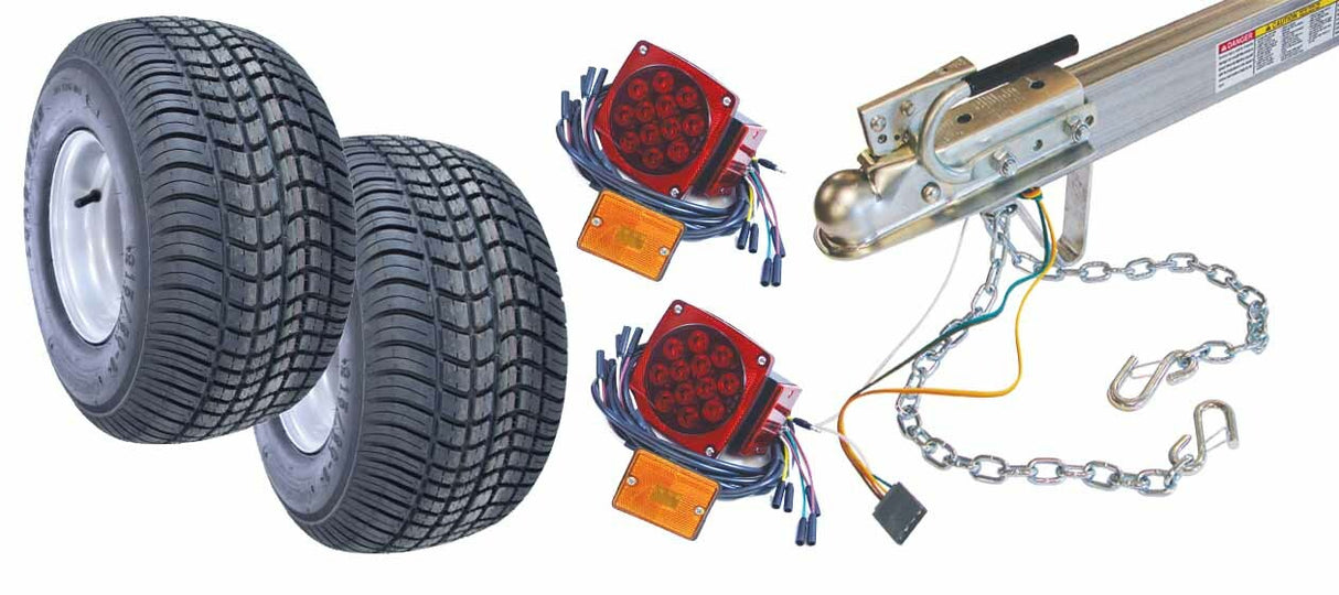 Malone - LowMax 4 Kayak Trailer Pkg. (2 Stackers & 4 sets rack pads) - MPG596XSRP